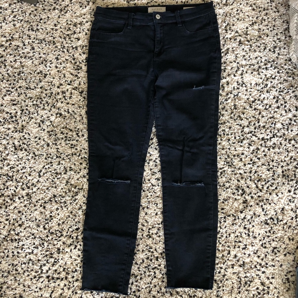 Pacsun distressed high waisted ankle jeggings